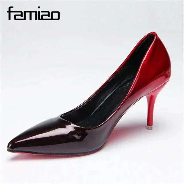 heel height 7cm red