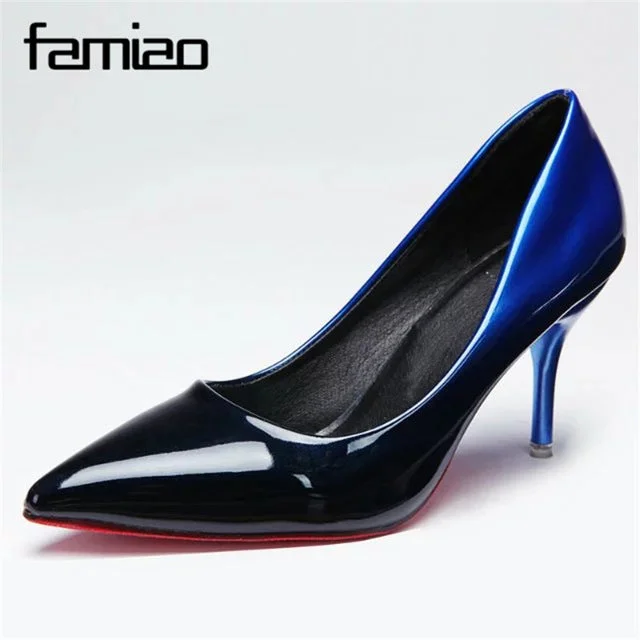 heel height 7cm blue