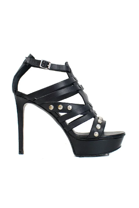 Women's studded stiletto heel pumps for an edgy look[WS2270] Saint Laurent | Platform pump