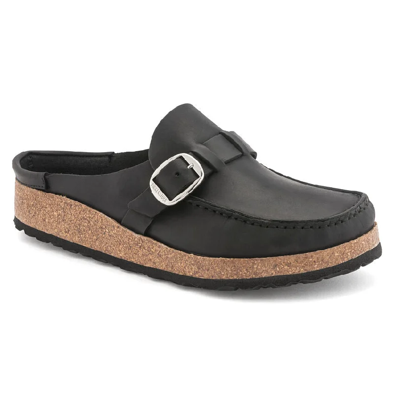 Shock - Absorbing Women's Loafers in Gray for Active LifestylesBirkenstock Buckley Oiled Leather