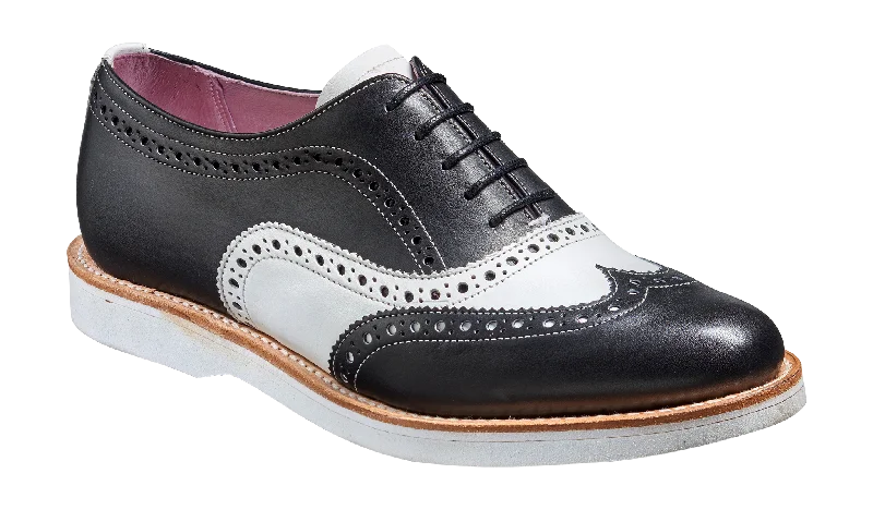 Women's Faux Fur - Lined Oxfords in Tan for a Cozy Winter OptionJosie – Black / White Calf