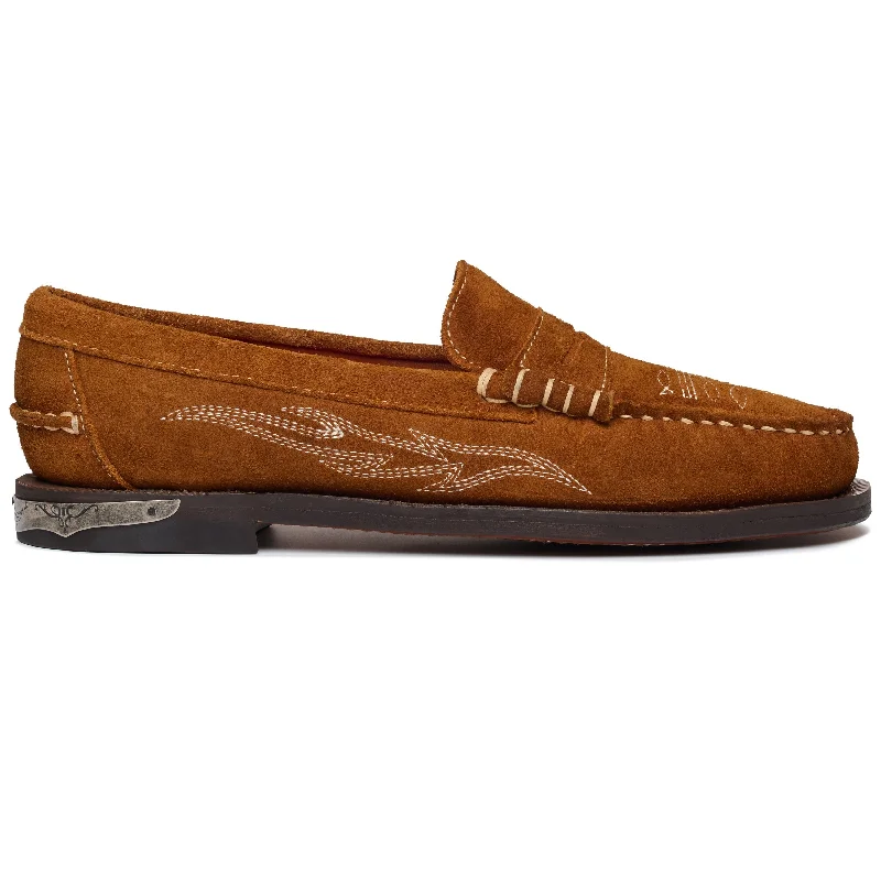 Sustainable Women's Recycled Material Loafers in Gray for Eco - Conscious ShoppersDan Dallas Woman - Brown Cognac