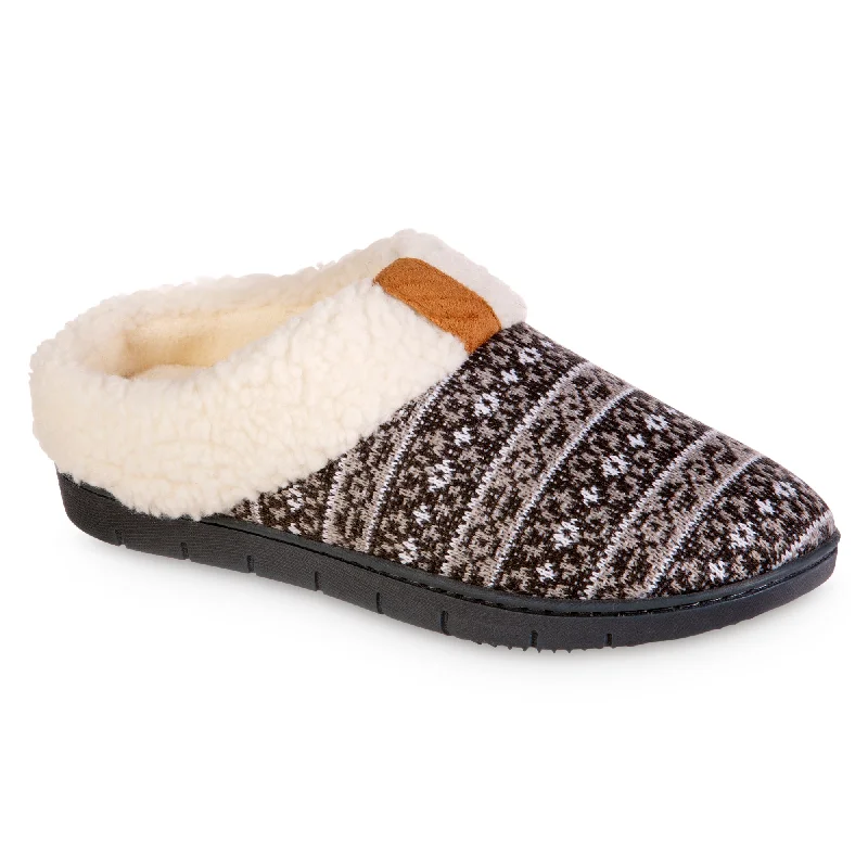 Women's Gel - Cushioned Slippers with a Soft Sole in Blue for All - Day ComfortWomen's Fairisle Knit Braelyn Clog Slippers