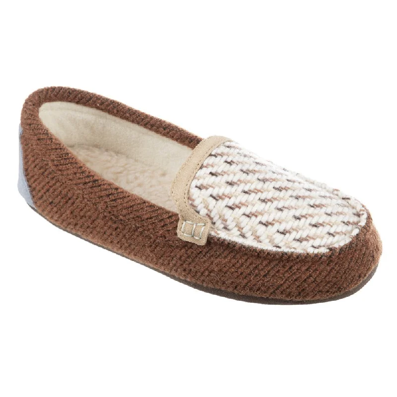 Women's Moccasin - Style Slippers with Fringe Detail in Brown for a Rustic LookWomen’s Andover Driver Moccasin