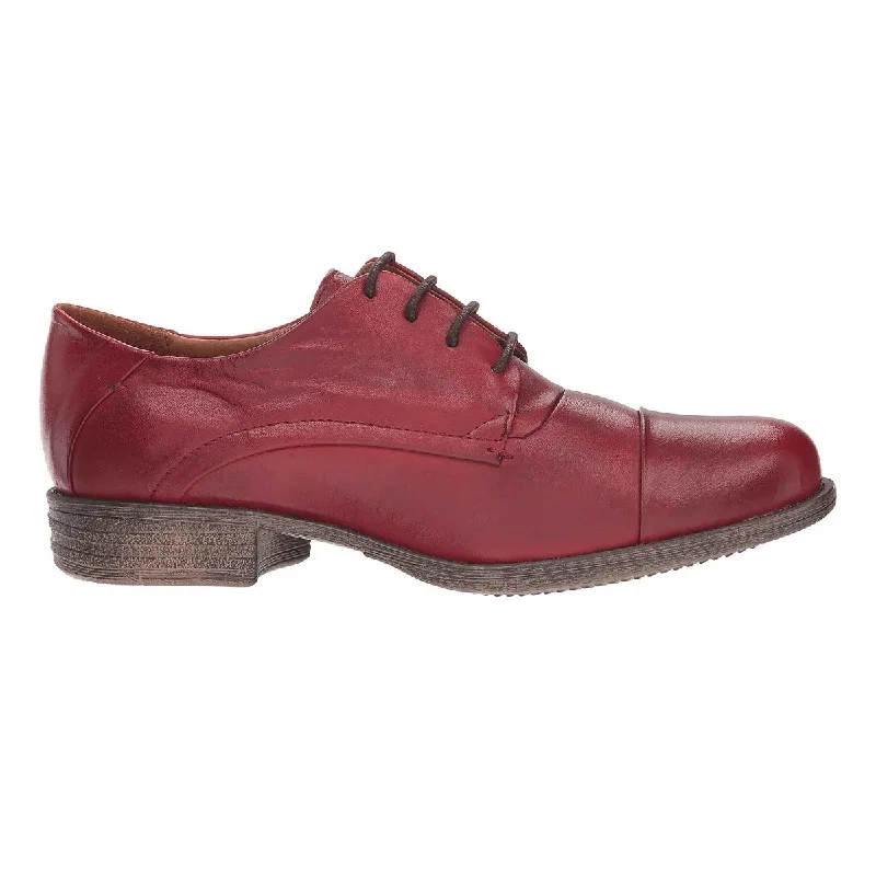 Women's Soft Suede Oxfords with Metal Eyelets in Burgundy for a Sophisticated TouchMiz Mooz Women's Letty Red