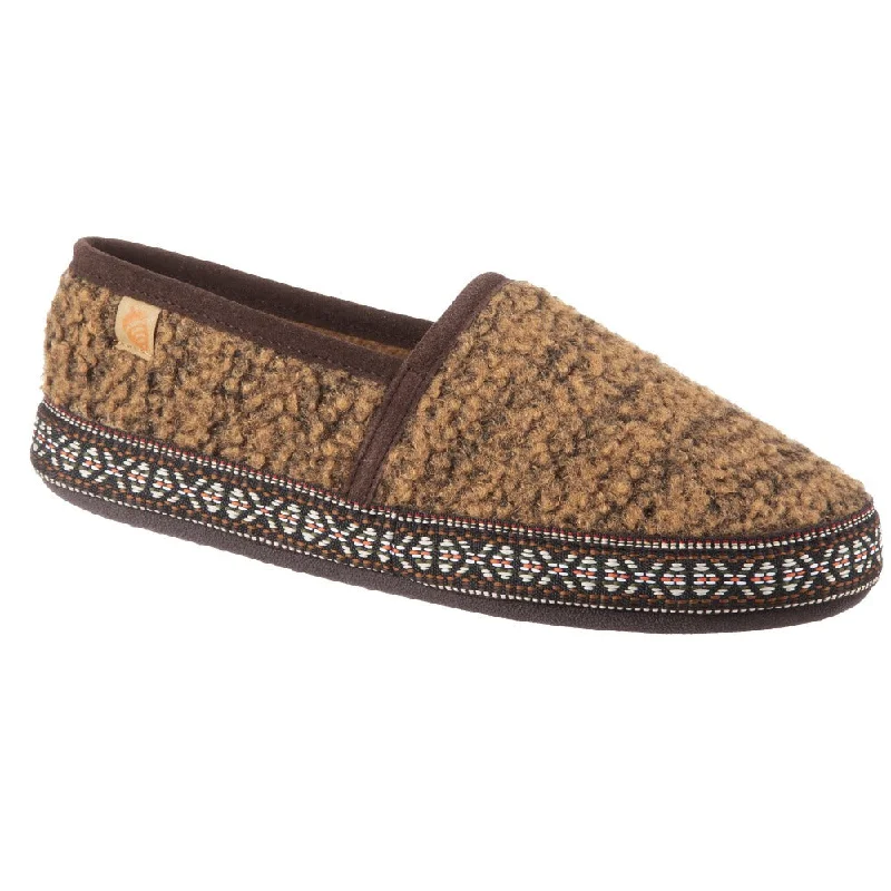 Vegan Leather Women's Slippers with a Padded Insole in Tan for a Cruelty - Free OptionWomen’s Woven Trim Moccasins