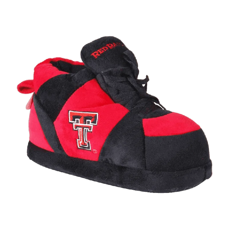 Plus Size Women's Open - Toe Slippers with a Velcro Strap in Black for Easy AdjustmentTexas Tech Red Raiders Slippers