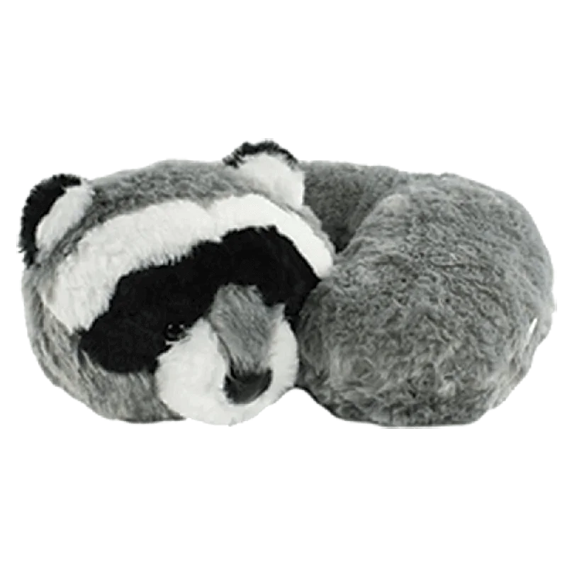 Women's Ballet Flat - Style Slippers with a Rhinestone Embellishment in Silver for a Glamorous TouchRaccoon Pillow Pal