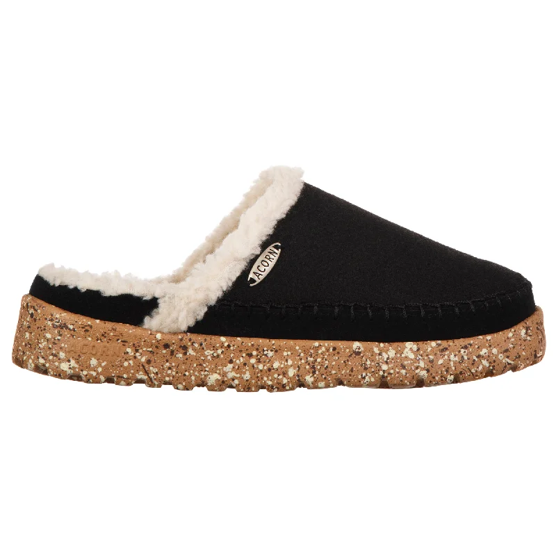 Plus Size Women's Open - Toe Slippers with a Velcro Strap in Black for Easy AdjustmentWomen's Recycled Rockland Clog Slipper with Everywear® and BLOOM® Algae Outsole