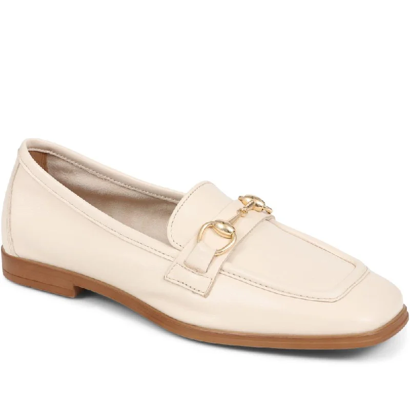 Lightweight Women's Mesh - Paneled Loafers in White for BreathabilityDamara Leather Snaffle Loafers - DAMARA / 323 734