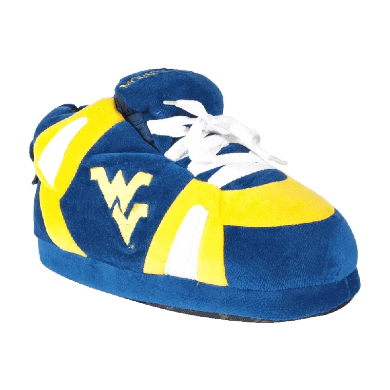 Women's Leather Slippers with a Hand - Stitched Design in Burgundy for DurabilityWest Virginia Mountaineers Slippers