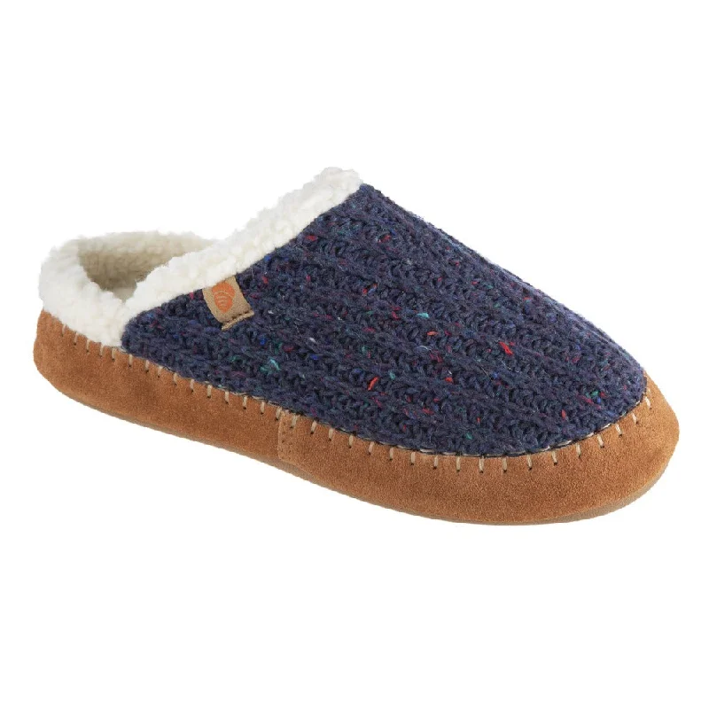 Women's Knitted Cable Pattern Slippers with a Non - Slip Sole in Cream for Indoor ComfortWomen's Sustainable Camden Clog with Cloud Cushion® Comfort