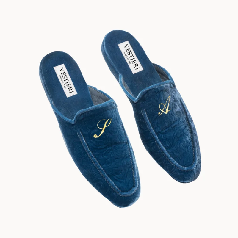 Women's Leather Slippers with a Hand - Stitched Design in Burgundy for DurabilityMedici Jeans Slippers