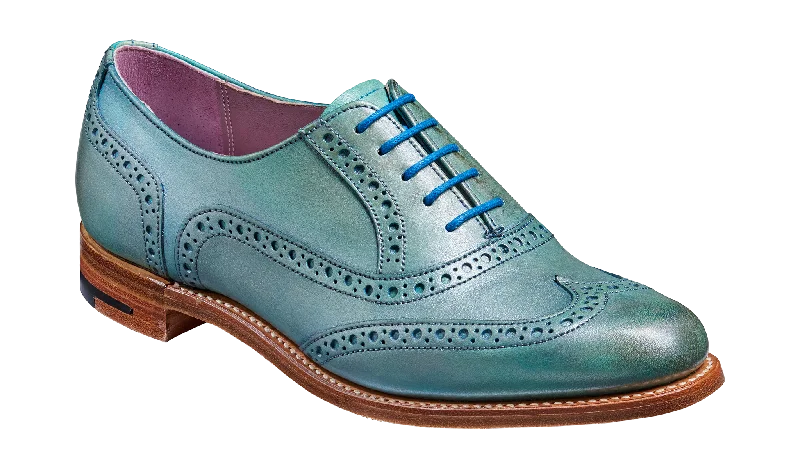 Shock - Absorbing Women's Oxfords in Gray for Active LifestylesSantina – Aqua Silver Hand Painted