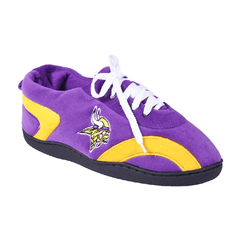 Women's Leather Slippers with a Hand - Stitched Design in Burgundy for DurabilityMinnesota Vikings All Around