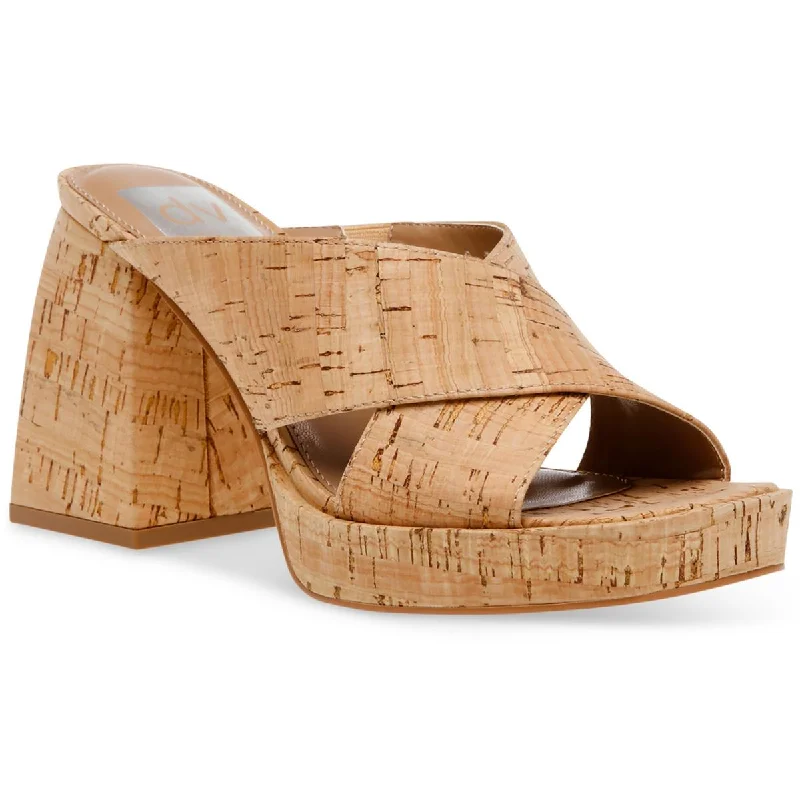 Women's Cork - Soled Espadrille Sandals with a Rope - Trimmed Upper in Navy for a Summer VibeWomen's Cork - Soled Espadrille Sandals with a Rope - Trimmed Upper in Navy for a Summer VibeDV By Dolce Vita Womens Boscoe Square Toe Block Heel Platform Sandals