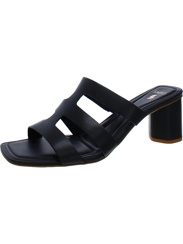 Elastic - Strap Women's Sandals with a Padded Toe in Teal for Easy On - and - OffElastic - Strap Women's Sandals with a Padded Toe in Teal for Easy On - and - OffWomens Leather Caged Slide Sandals