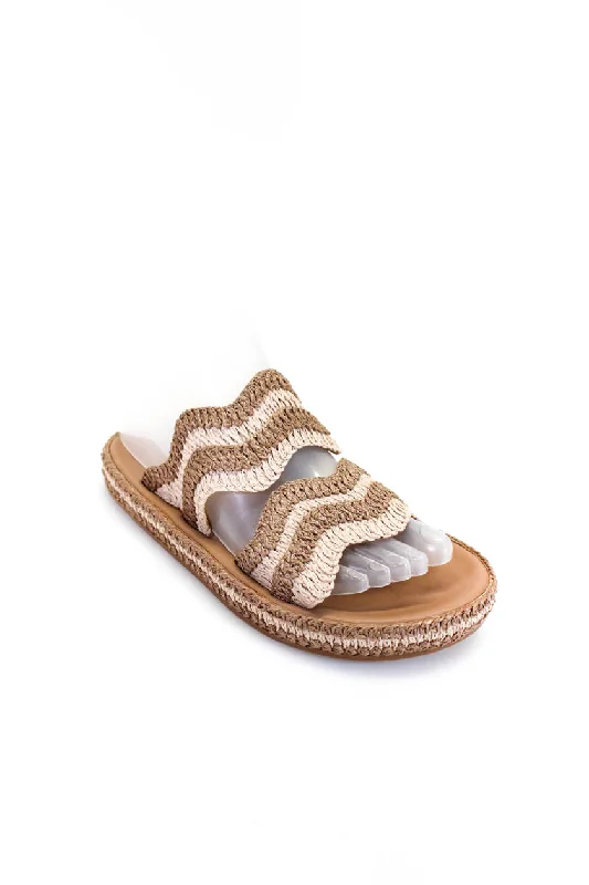 Lightweight Women's Mesh - Paneled Sandals in Yellow for BreathabilityLightweight Women's Mesh - Paneled Sandals in Yellow for BreathabilityZimmermann Womens Wavy Raffia Espadrille Slides Sandals Brown Ivory