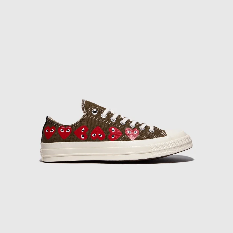 Women's Sneakers with Hidden Wedges for a Subtle Height Boost and Added StyleCHUCK TAYLOR ALL-STAR '70 OX "MULTI HEART"