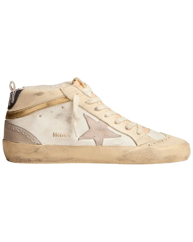 Vegan - Friendly Women's Sneakers Made from Recycled Materials for an Eco - Conscious ChoiceGolden Goose Mid Star Leather Sneaker