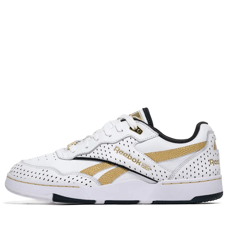 Breathable Mesh Women's Running Sneakers with Reflective Trim for Nighttime JoggingReebok BB 4000 II - White/Gold