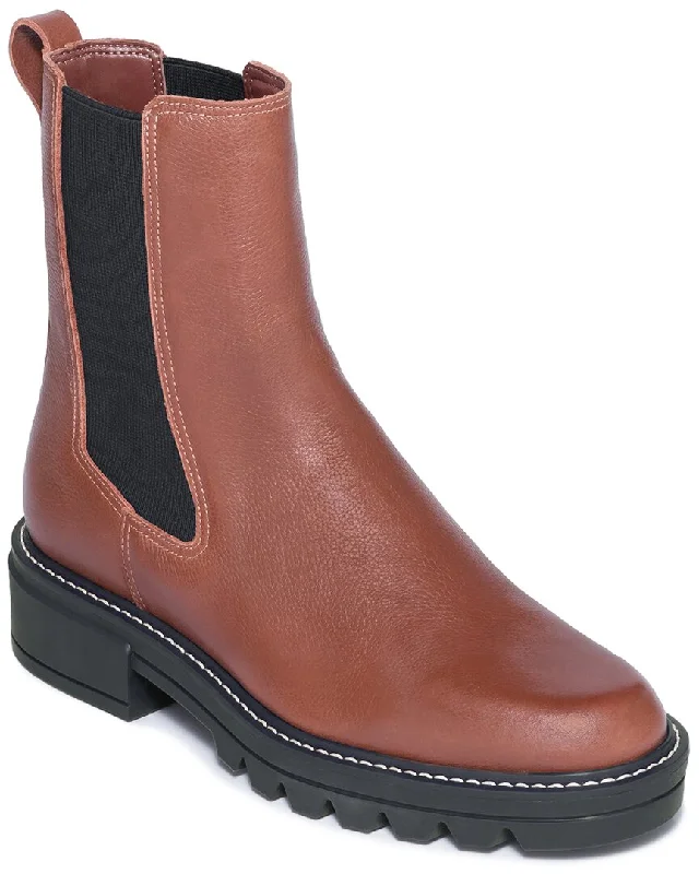 Women's Leather Motorcycle Boots in Dark Brown with Silver Hardware for a Cool Biker LookBernardo Dublin Leather Boot