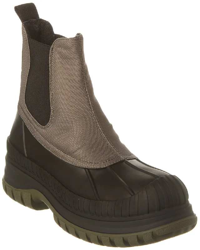 Women's Combat Boots with Studded Details in Olive Green for an Edgy Punk LookGANNI Outdoor Chelsea Boot