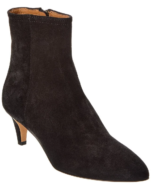 Women's Mid - Calf Suede Boots in Beige with Tassel Trim for a Boho - Inspired StyleIsabel Marant Deone Suede Bootie