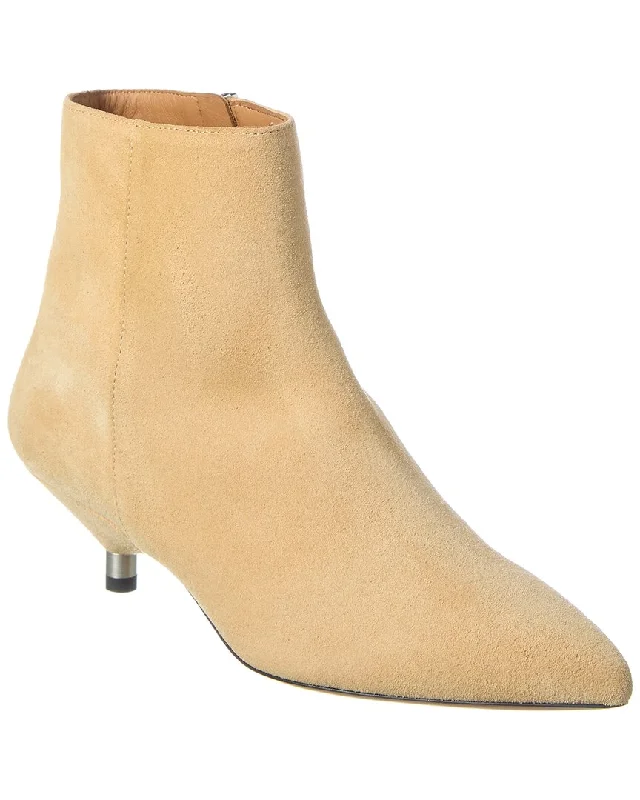 Women's Mid - Calf Suede Boots in Beige with Tassel Trim for a Boho - Inspired StyleIsabel Marant Eana Suede Bootie