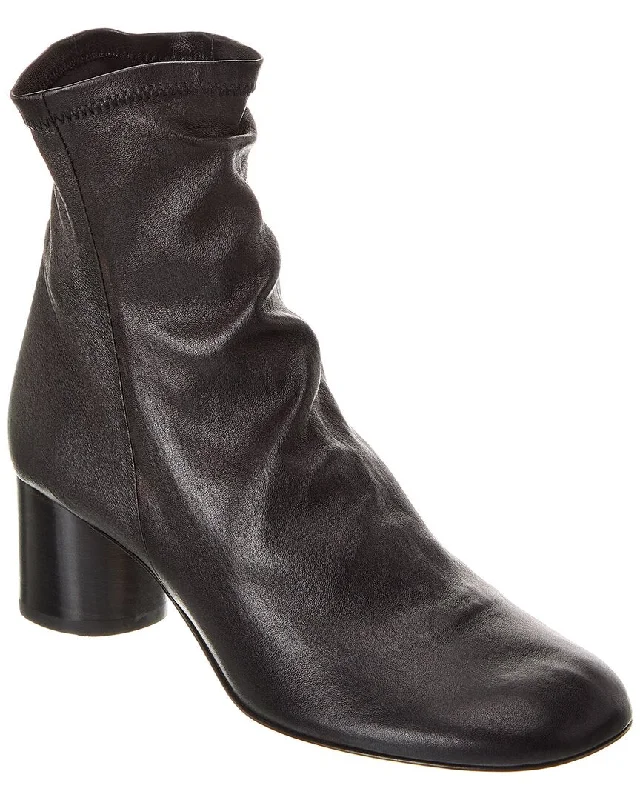 Women's Thigh - High Stretch Boots in Black for a Sexy and Alluring OutfitIsabel Marant Laeden Leather Bootie