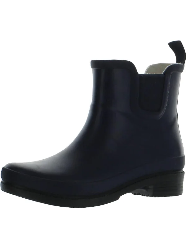 Women's Platform Chelsea Boots in Black for a Modern and Fashion - Forward AppearanceReigney Womens Rubber Ankle Booties