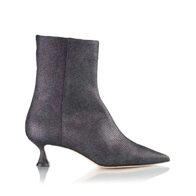 Women's Ankle Boots with Cut - Out Details in Beige for a Unique and Stylish EdgeWomen's Audra Bootie In Black Glitter