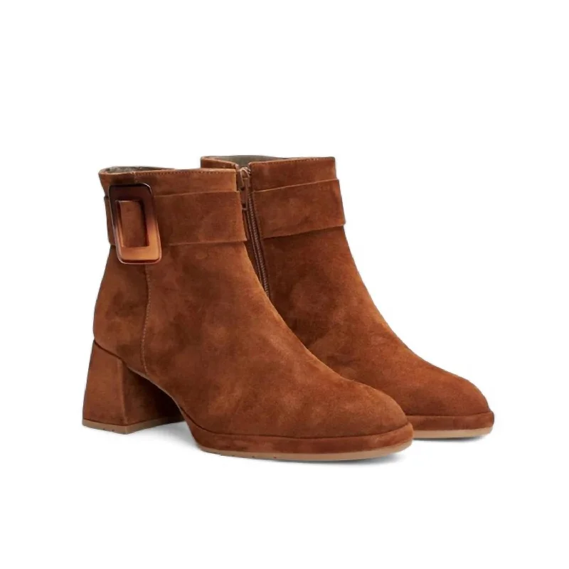 Women's Lace - Trimmed Knee - High Boots in Ivory for a Feminine and Elegant EnsembleWomen's Ligia Boot In Cognac