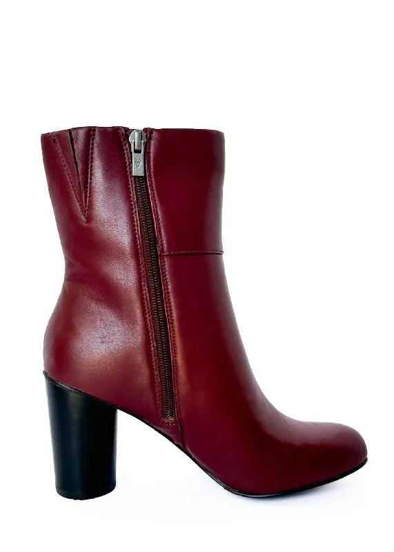 Women's Over - the - Knee Suede Boots in Taupe for a Stylish and Sophisticated OutfitWomen's Millian Bootie In Wine