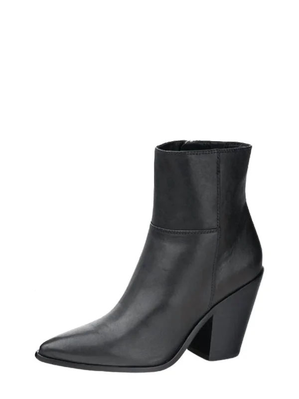 Women's Wedge - Heeled Ankle Boots in Navy Blue for a Comfortable and Trendy OptionWomen's Presley Ankle Boot In Black