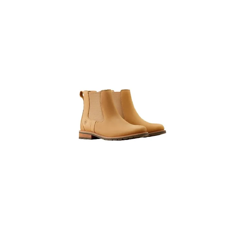 Women's Wedge - Heeled Ankle Boots in Navy Blue for a Comfortable and Trendy OptionWomen's Wexford Boots In Natural Tan